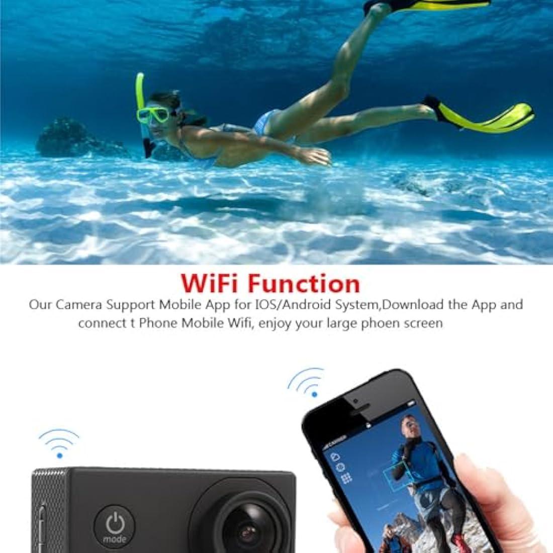 BSLVWG 4K Action Camera – 20MP Waterproof Sports Cam with Remote
