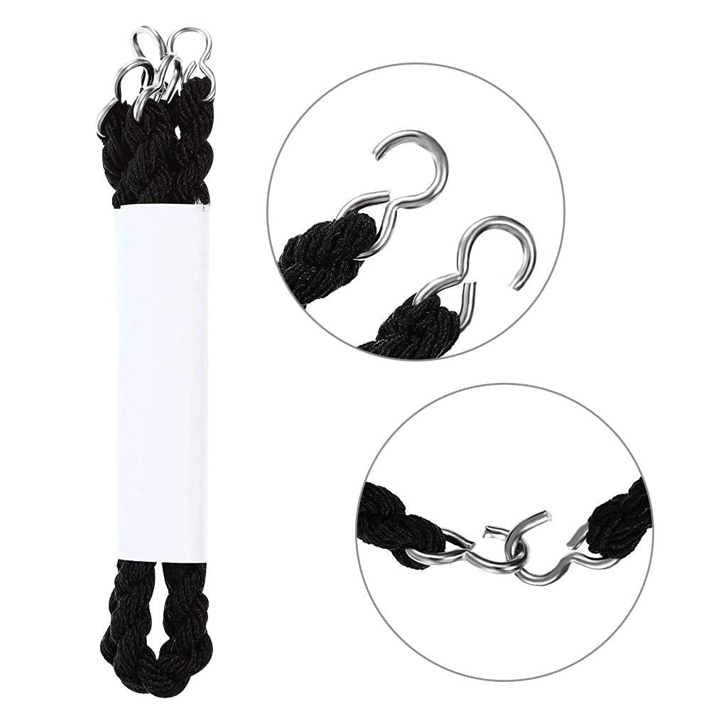 QincLing 10 Pieces Elastic Boot Straps Trouser Twists Leg Ties Blousing Garters with Metal Hooks for Navy Army Air Force - image 3