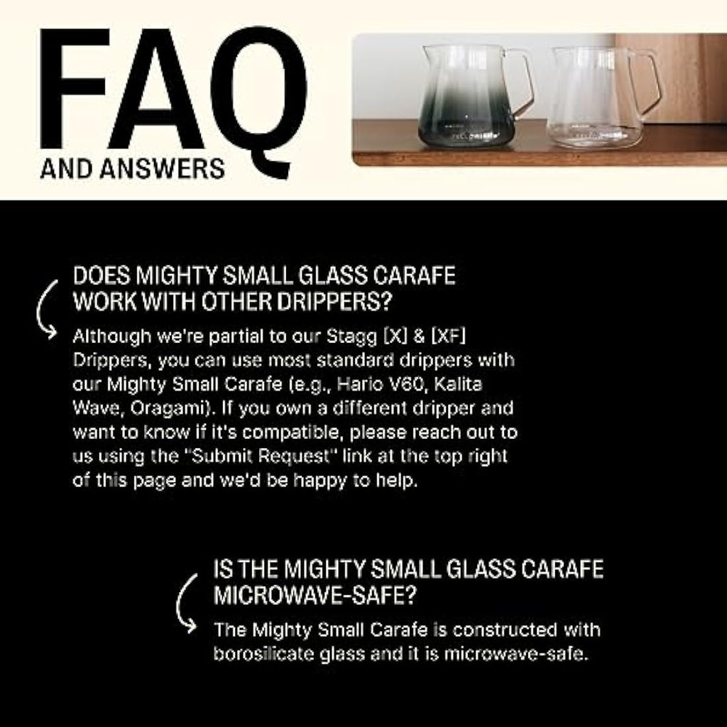 Fellow Mighty Small Glass Carafe – 16.9 oz Borosilicate Coffee Decanter