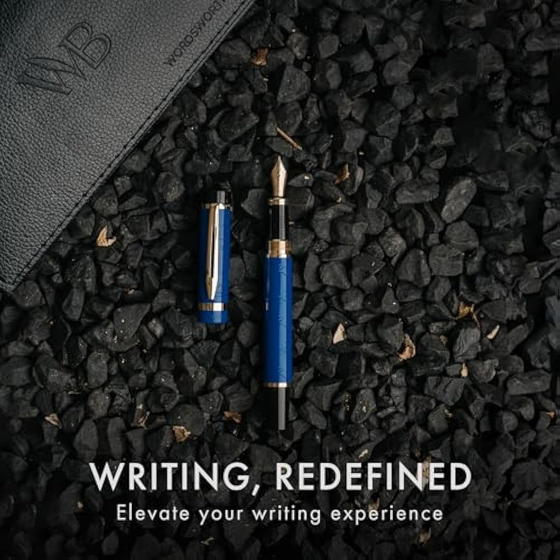 Wordsworth & Black Primori Fountain Pen Set - Extra Fine Nib, Blue Gold