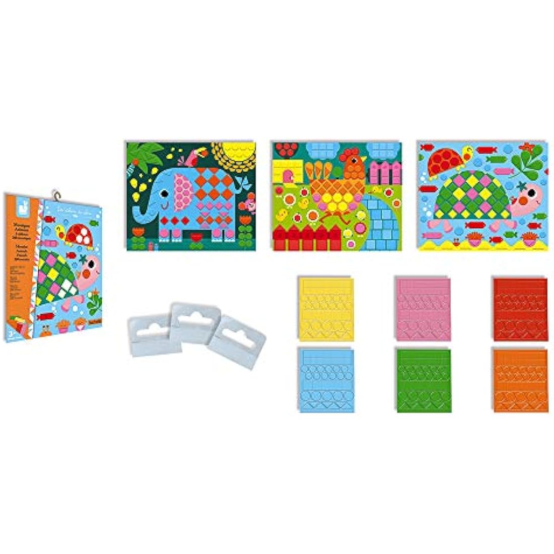 Janod Animal Mosaics Creative Kit – Kids Educational Art Activity