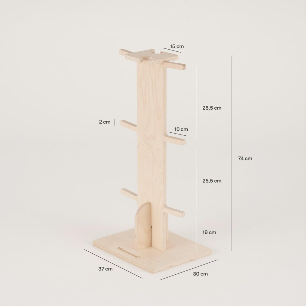 Meanswood Keep Up | Vertical Birch Plywood Weight Disc Rack