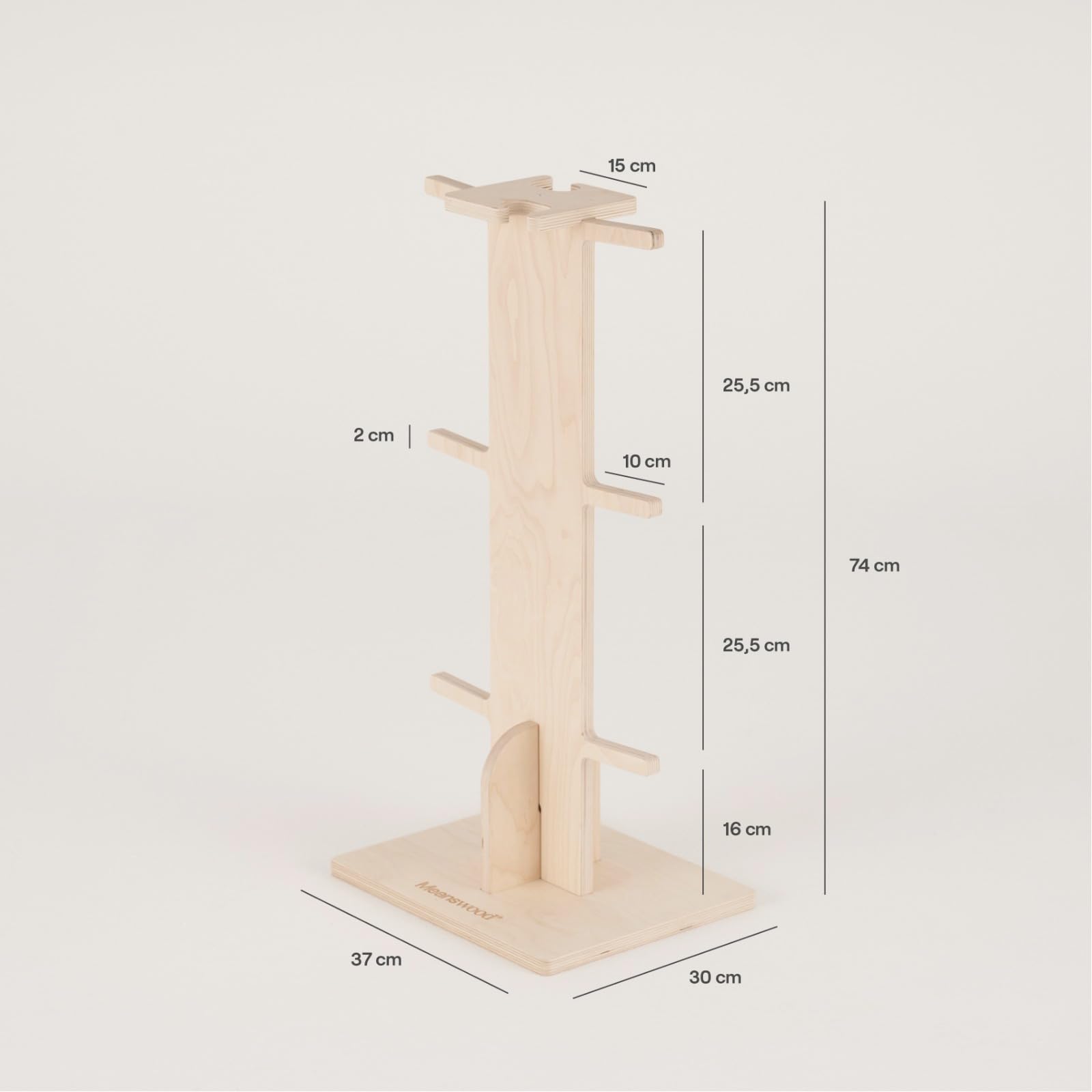 Meanswood Keep Up | Vertical Birch Plywood Weight Disc Rack