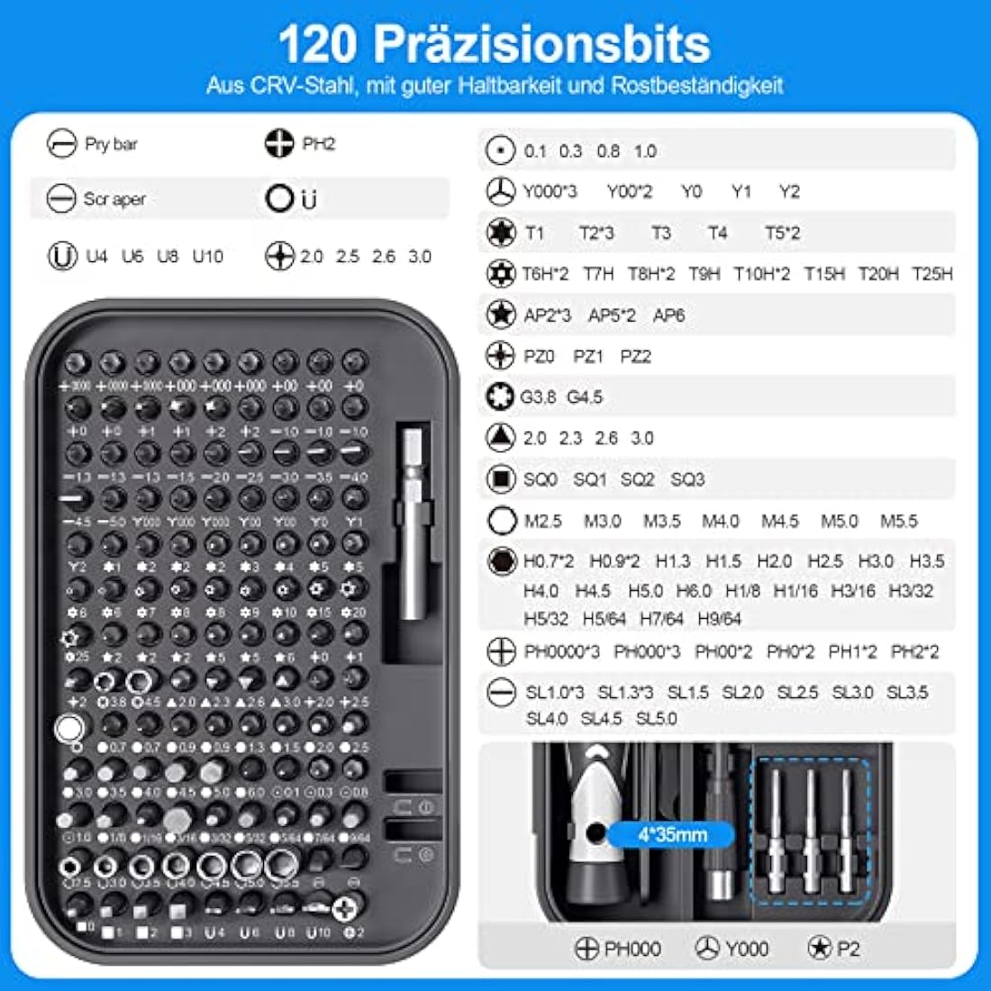 130-in-1 Precision Screwdriver Set | CR-V Steel Repair Kit