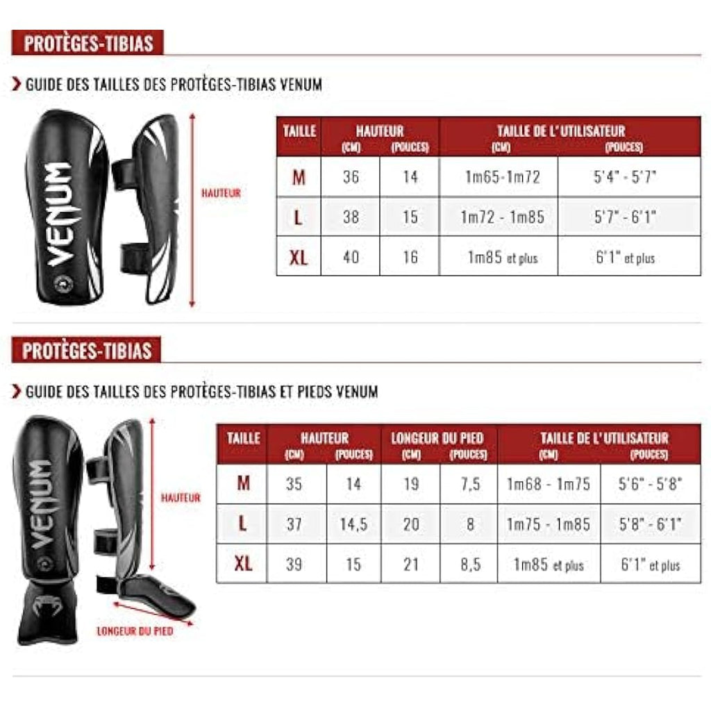 Venum Elite Shin Guards – Premium Faux Leather MMA & Muay Thai Gear