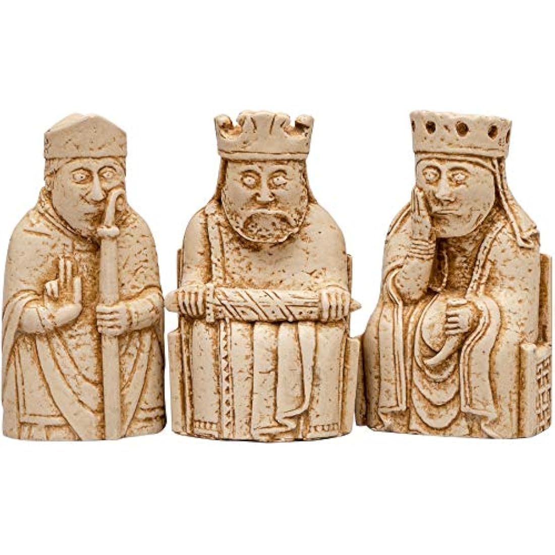 Isle of Lewis Replica Chess Pieces – Jolof Store Stone Resin Set