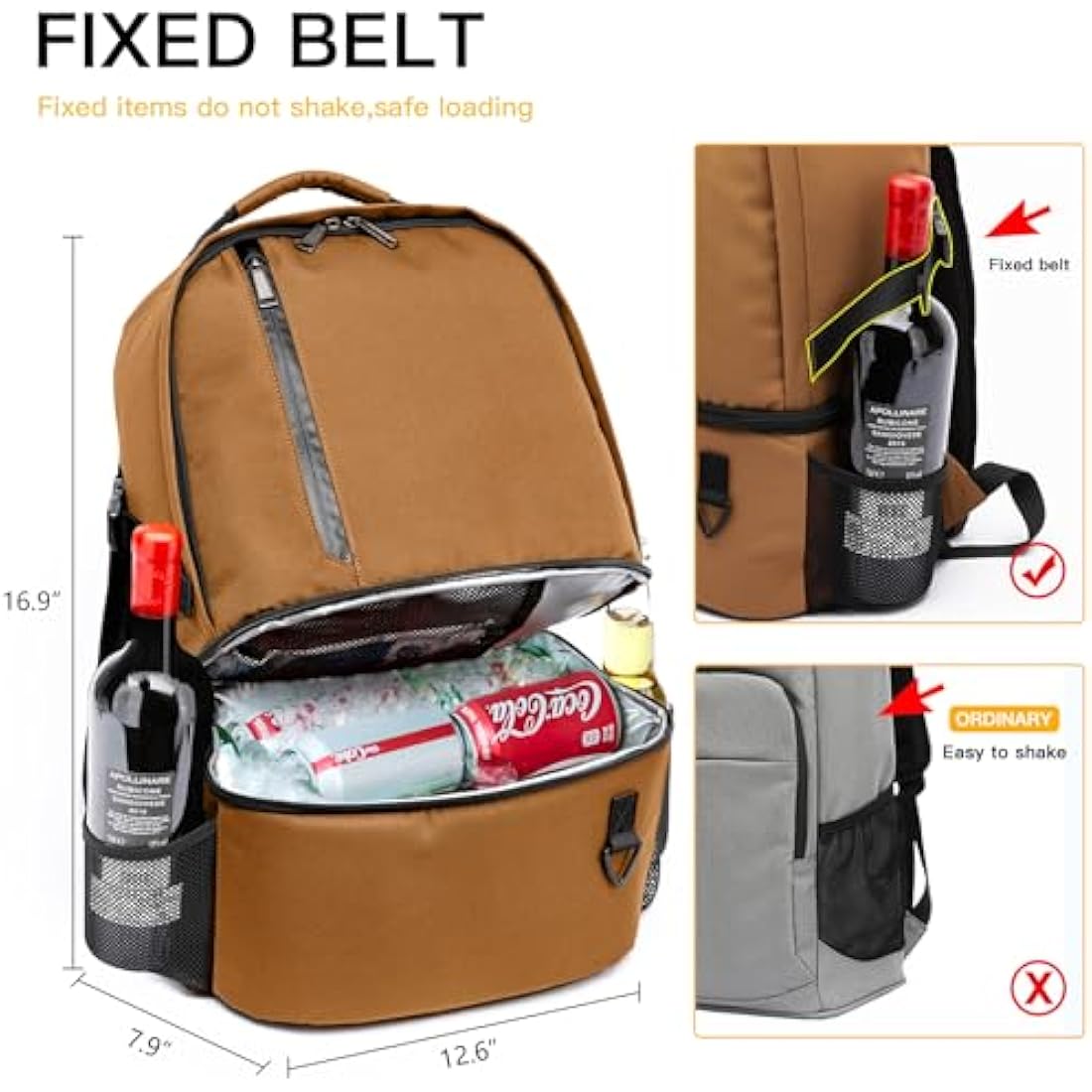 TUGUAN 28L Insulated Cooler Backpack | Leakproof Double Deck Picnic Bag