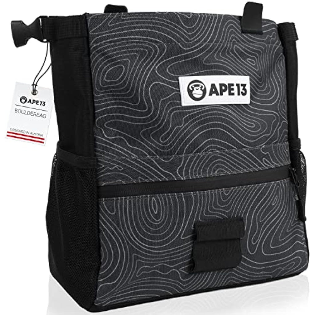 APE13 Chalk Bag Boulder Set – Large Magnesium Bag with Brush & Chalk