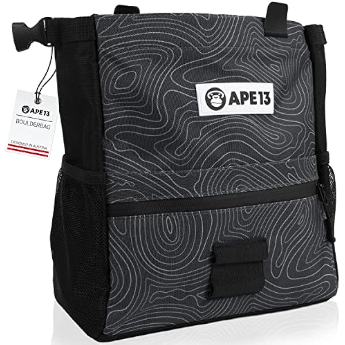 APE13 Chalk Bag Boulder Set – Large Magnesium Bag with Brush & Chalk