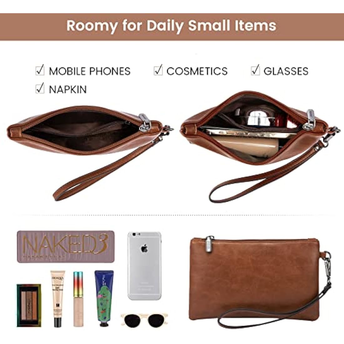 LOVEVOOK 15.6 Inch Laptop Tote Bag – Vintage PU Leather Work Briefcase