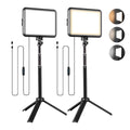 NiceVeedi 2-Pack LED Desktop Video Light Kit with Tripod, 2800K-6500K