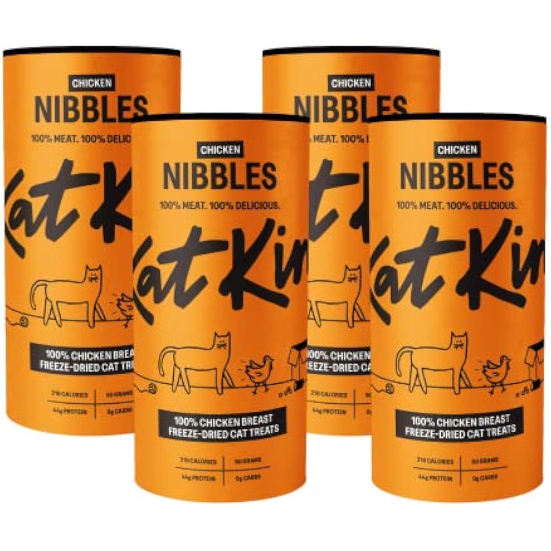 KatKin Freeze-Dried Chicken Breast Cat Treats - 100% Natural (4x50g)