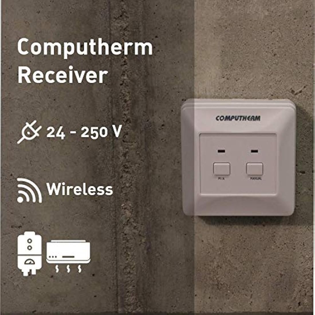 Computherm Q7RF Wireless Programmable Room Thermostat | Digital Controller