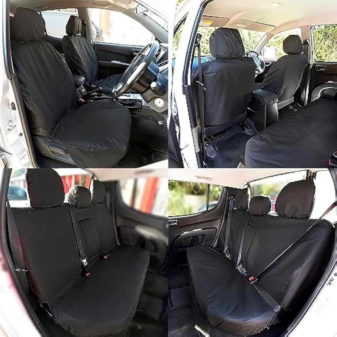 Mitsubishi L200 Trojan (2006-2015) Waterproof Tailored Seat Covers - Black