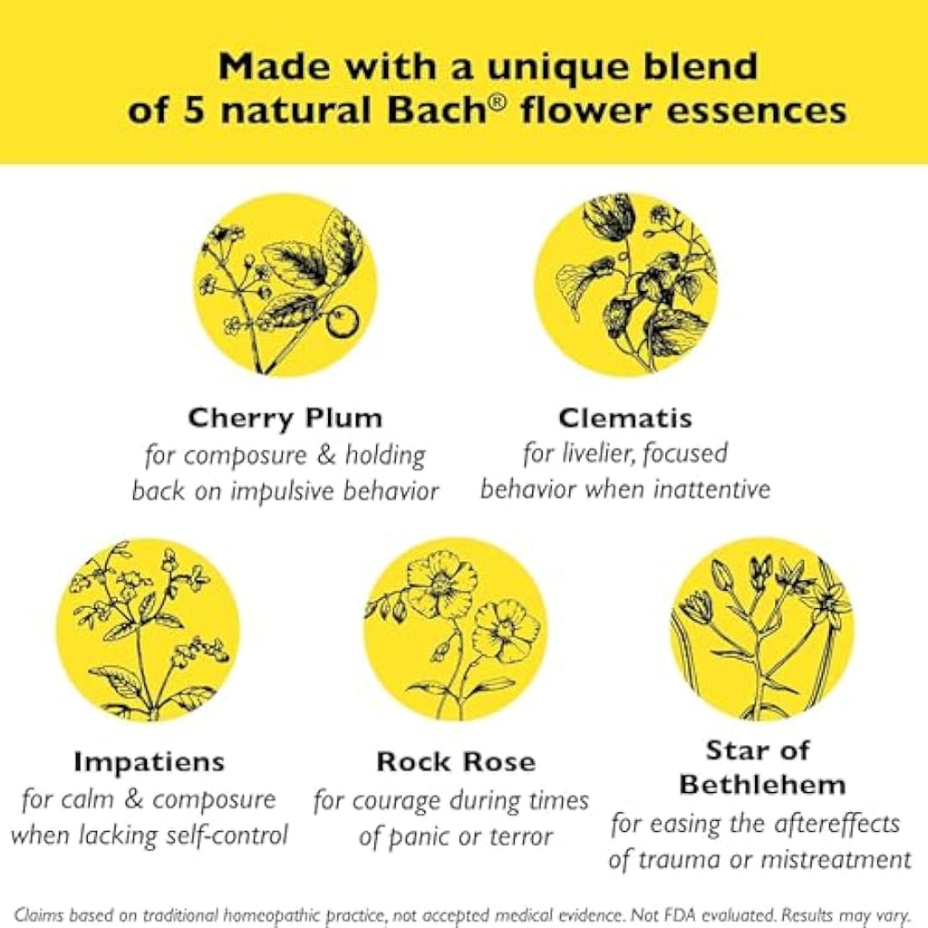 Bach Rescue Remedy Pet Calming Drops – Alcohol-Free Flower Blend, 10ml