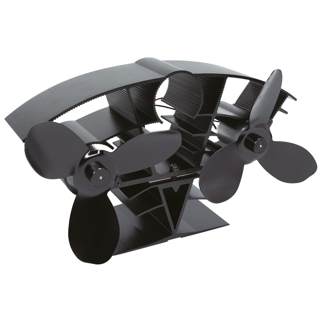 Valiant Whirlwind Heat-Powered Stove Fan for Log Burners – Matte Black
