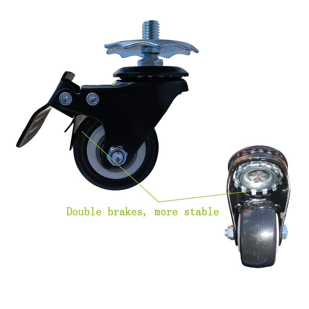 Xedragony 13 Inch Heavy Duty Plant Caddy with Locking Wheels – 450 Lbs