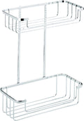 Croydex 2-Tier Shower Caddy – Rust-Free Chrome Steel Bathroom Basket