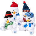 Baker Ross Snowman Mini Bean Pals - Soft Plush Toys (Pack of 4)