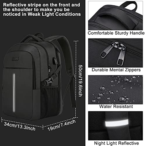 WENIG Extra Large Laptop Backpack | Travel Business Rucksack with USB Port