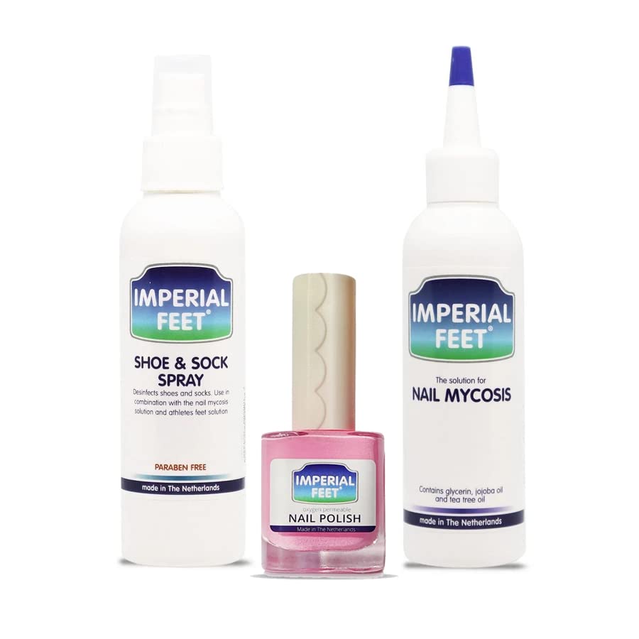 Nail Fungus Treatment Set with Antifungal Spray & Pink Polish
