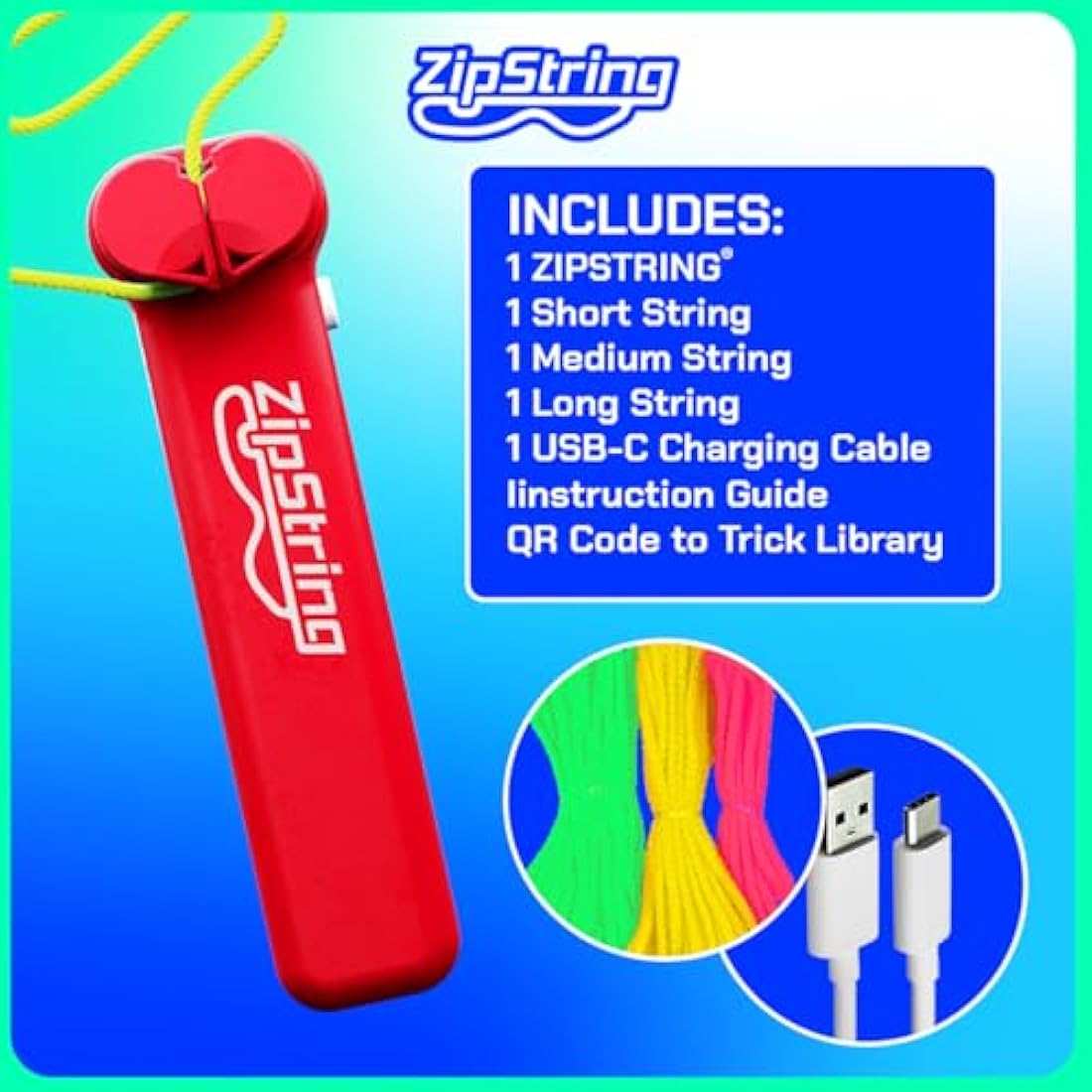 ZipString Rope Launcher – Gravity-Defying Fidget Toy – Rock It Red