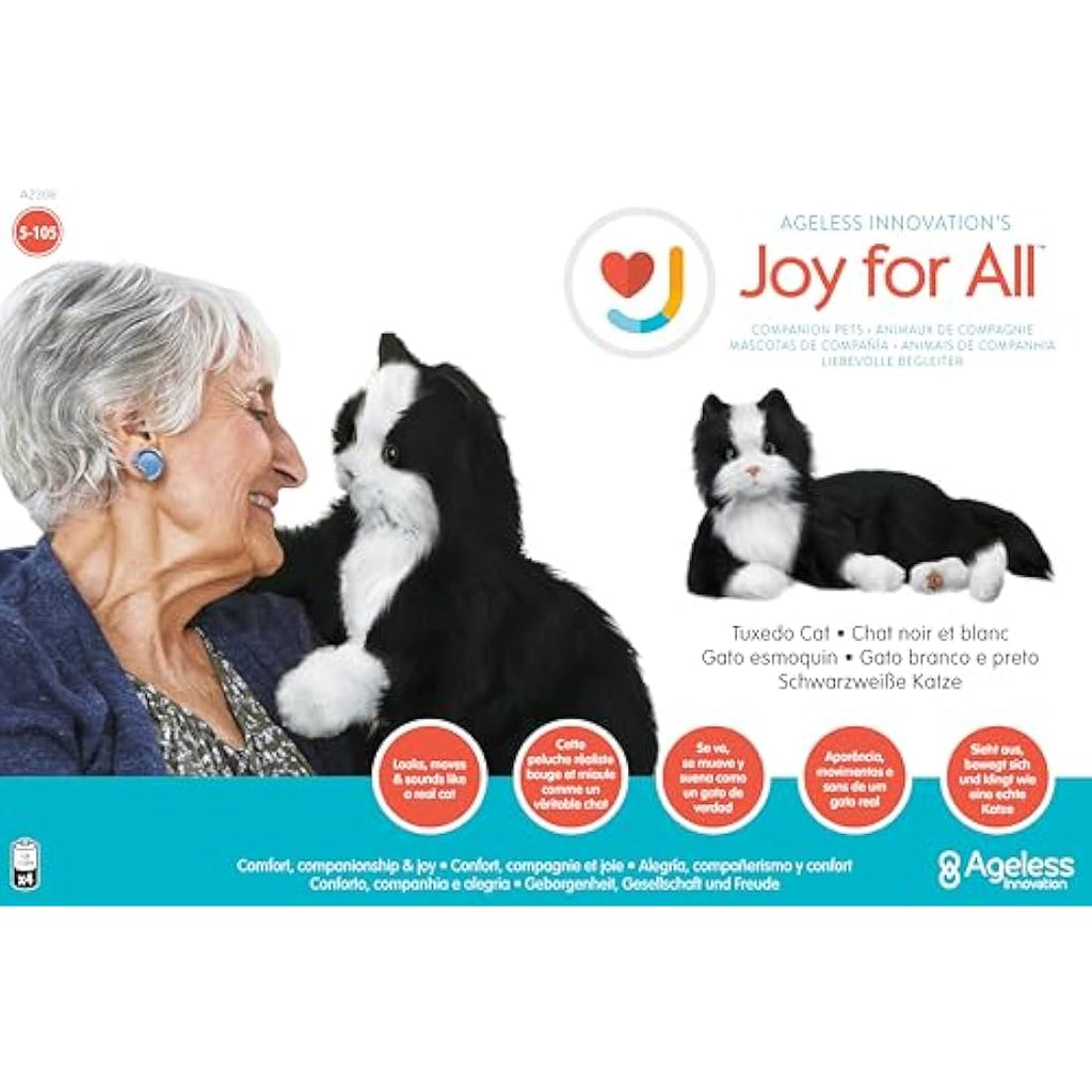 Joy For All Interactive Pet Cat – Realistic Tuxedo Companion Robot
