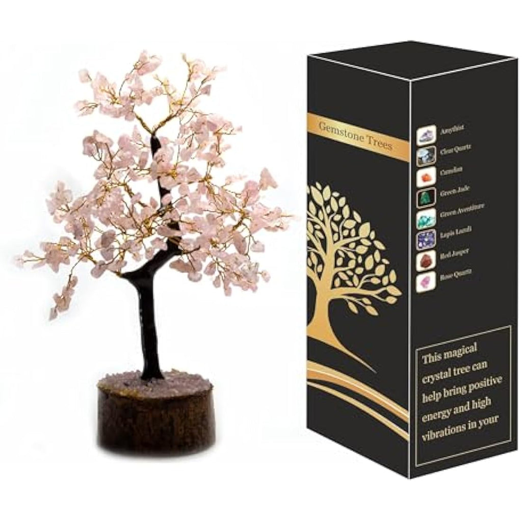 Wonder Care Rose Quartz Crystal Tree – 300 Beads Feng Shui Healing Decor