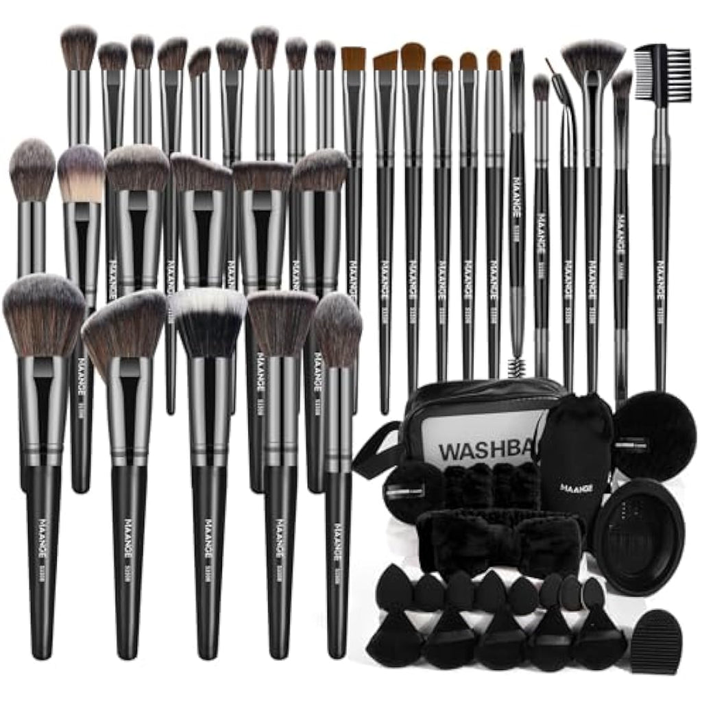 MAANGE 54 Pcs Professional Makeup Brush Set | Synthetic Tools with Bag