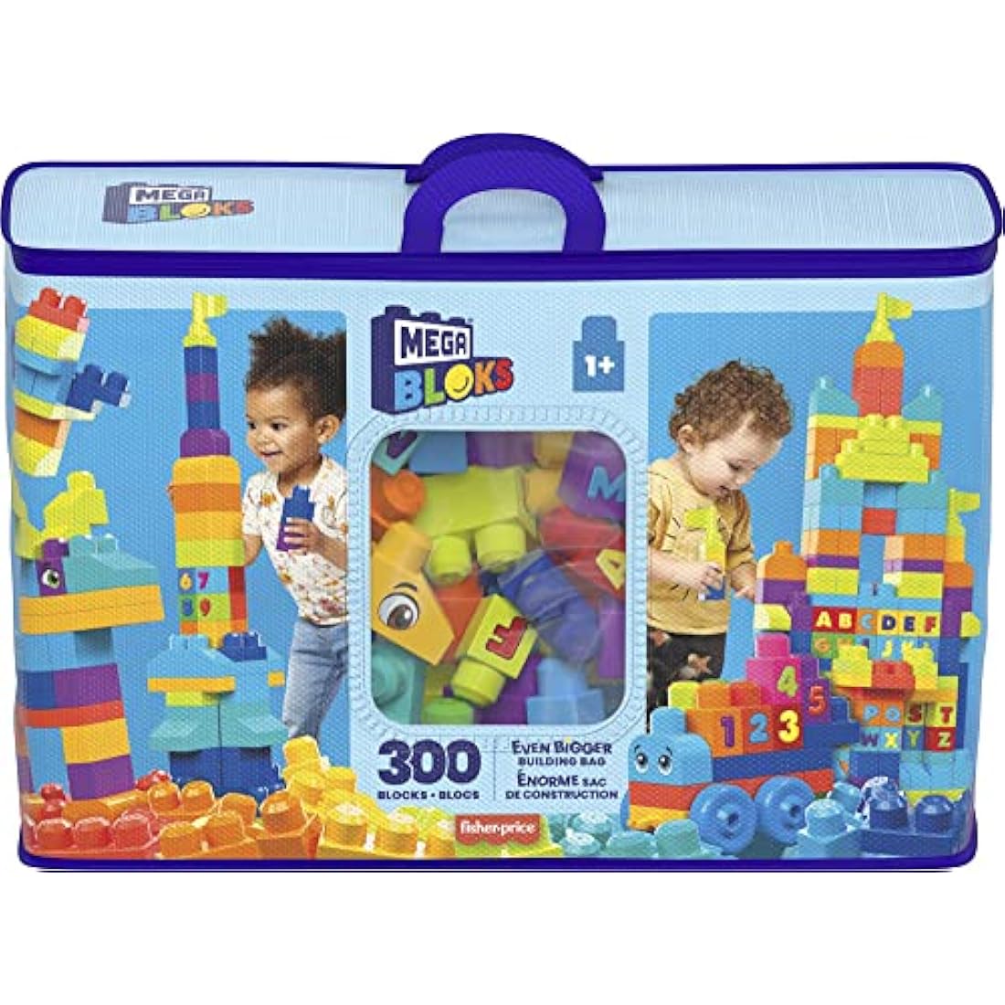 MEGA BLOKS Even Bigger Building Bag – 300 Piece Toddler Block Set