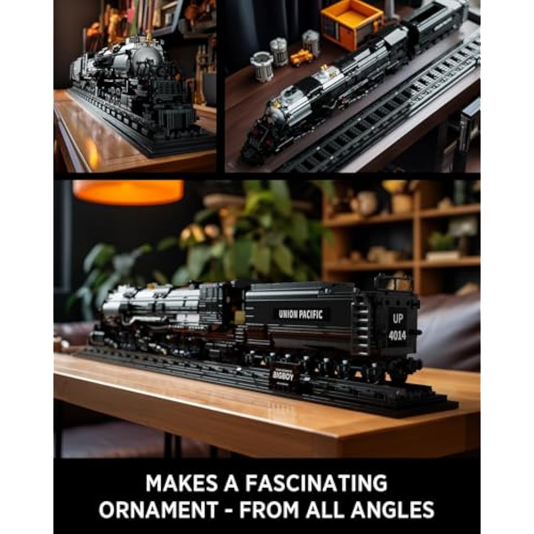 Nifeliz Big Boy Steam Locomotive Building Block Set - 1818 Piece Model
