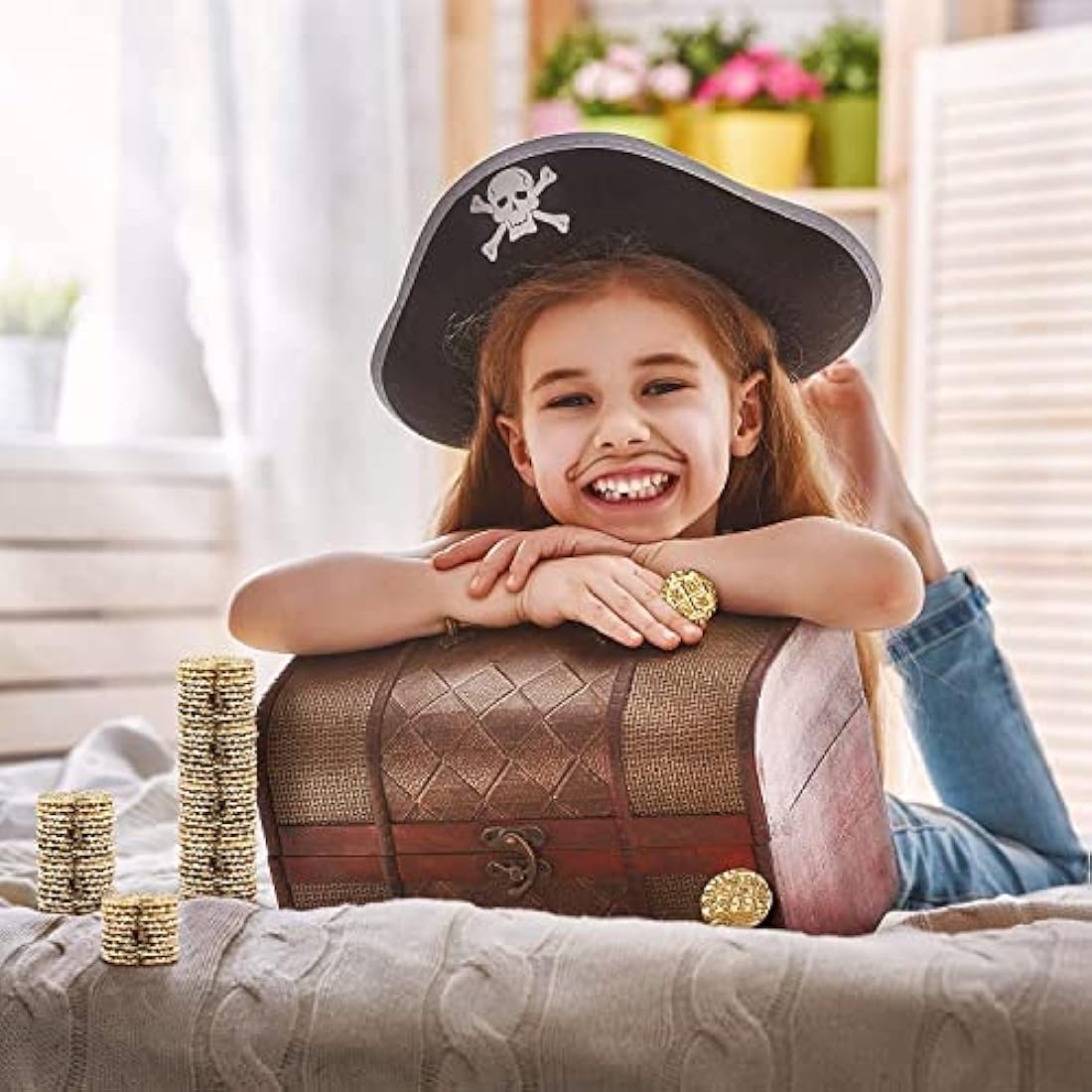 Metal Pirate Coins – 100pc Mixed Finish Game Tokens & Cosplay