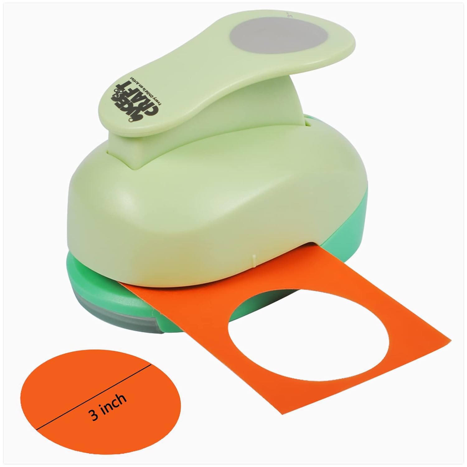 UCEC 3 Inch Circle Paper Punch – Large Hole Craft Punch for Scrapbooking