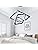 Modern Crystal Chandelier – LED Square 3-Ring Pendant Light