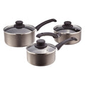 Judge Everyday Non-Stick Saucepan Set with Glass Lids, 3-Piece