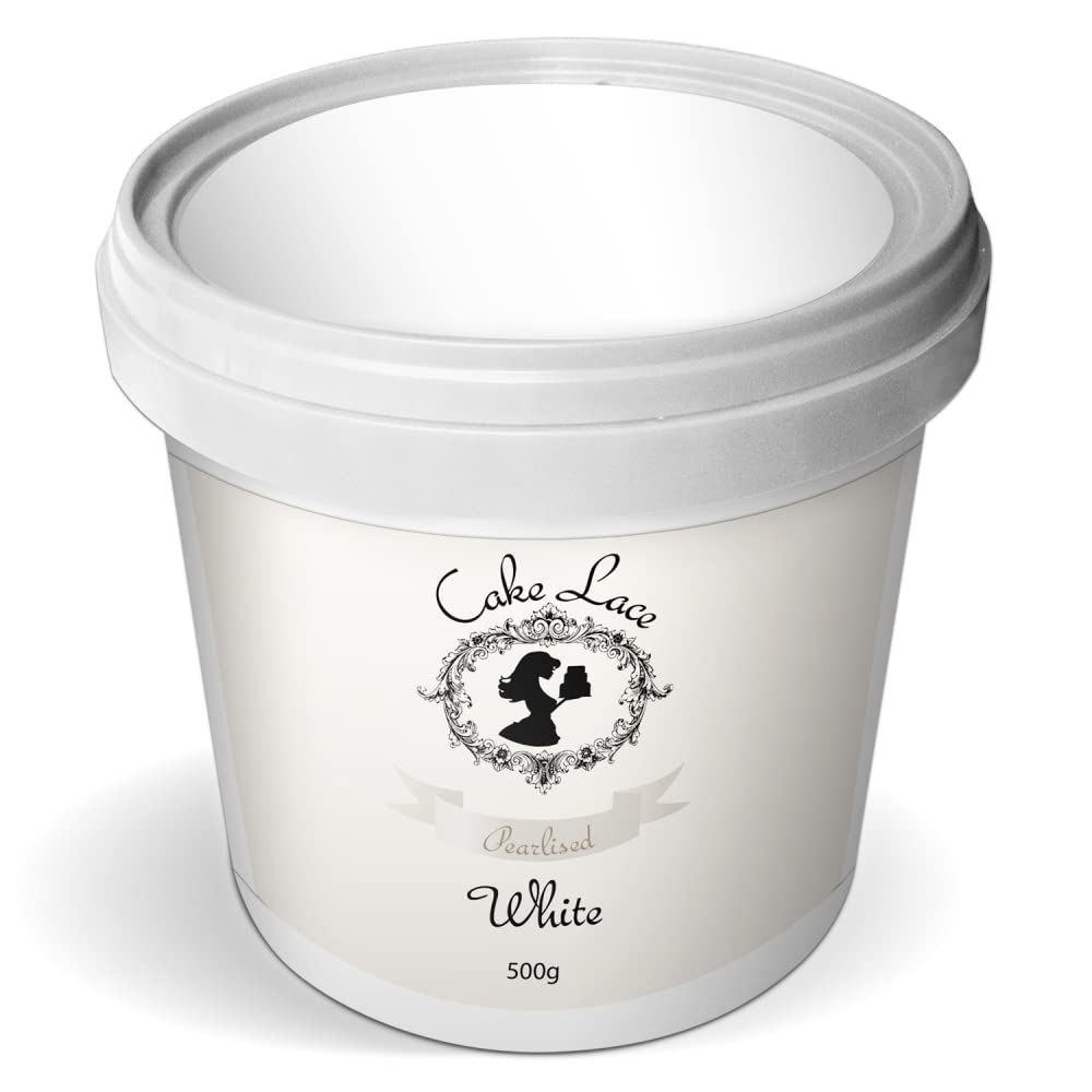 Pearlised White Pre-Mixed Cake Lace - 500g Edible Icing