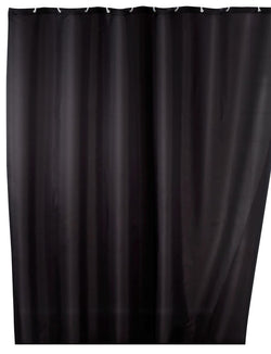 WENKO Anti-Mould Shower Curtain | Black Antibacterial Polyester