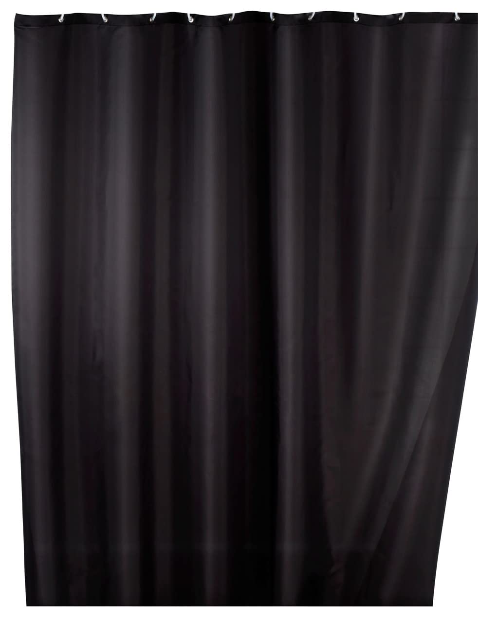 WENKO Anti-Mould Shower Curtain | Black Antibacterial Polyester