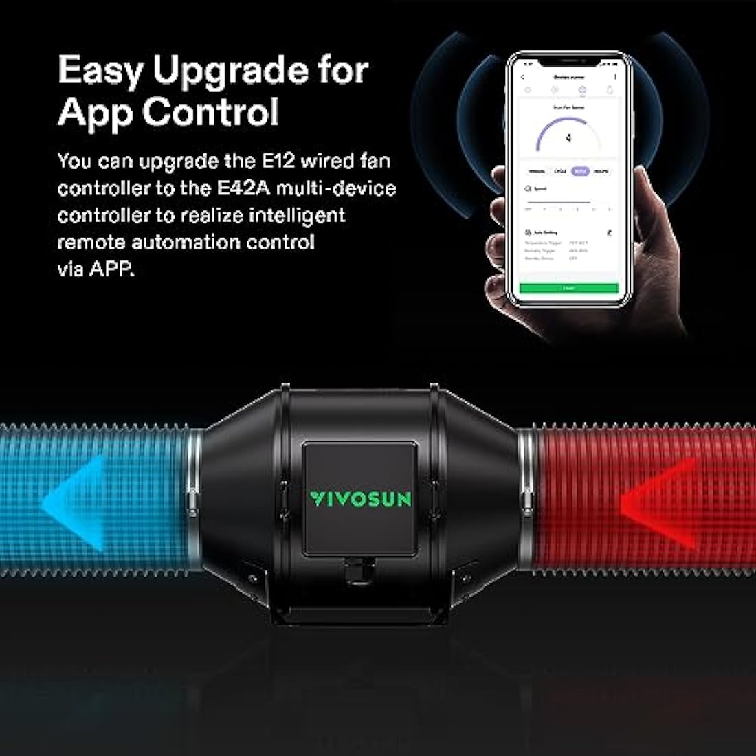 Vivosun PRO G4 Smart Grow Tent Ventilation Kit with 10cm Duct Fan