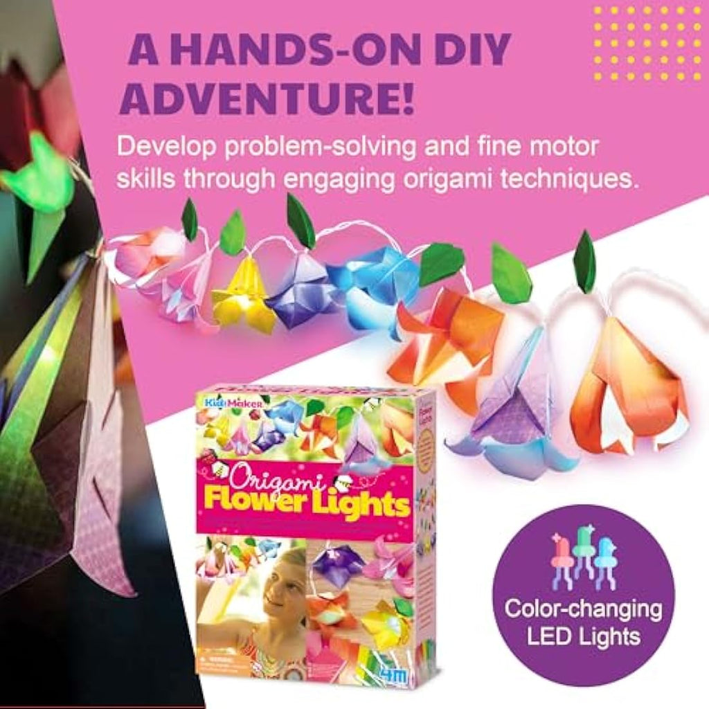 4M Create Your Own Origami Lights – DIY Paper Art Home Decor Kit