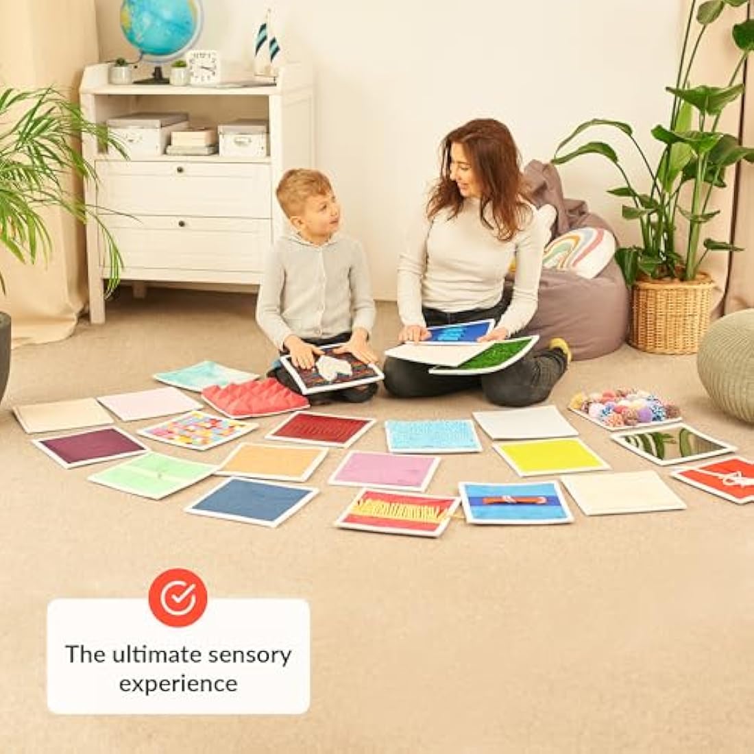 Tactile Sensory Wall Panels & Floor Tiles - 24 Piece Set