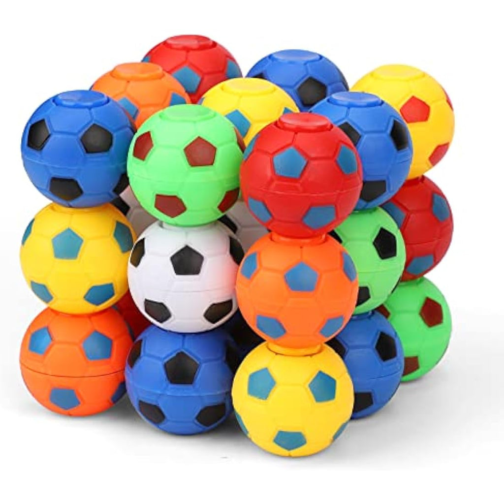 Jolof Store Mini Soccer Fidget Spinners | 34 Pack Football Stress Toys