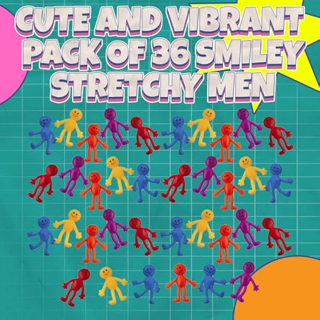 Bedwina Stretchy Sticky Men (36 Pack) – Sensory Fidget Party Favours