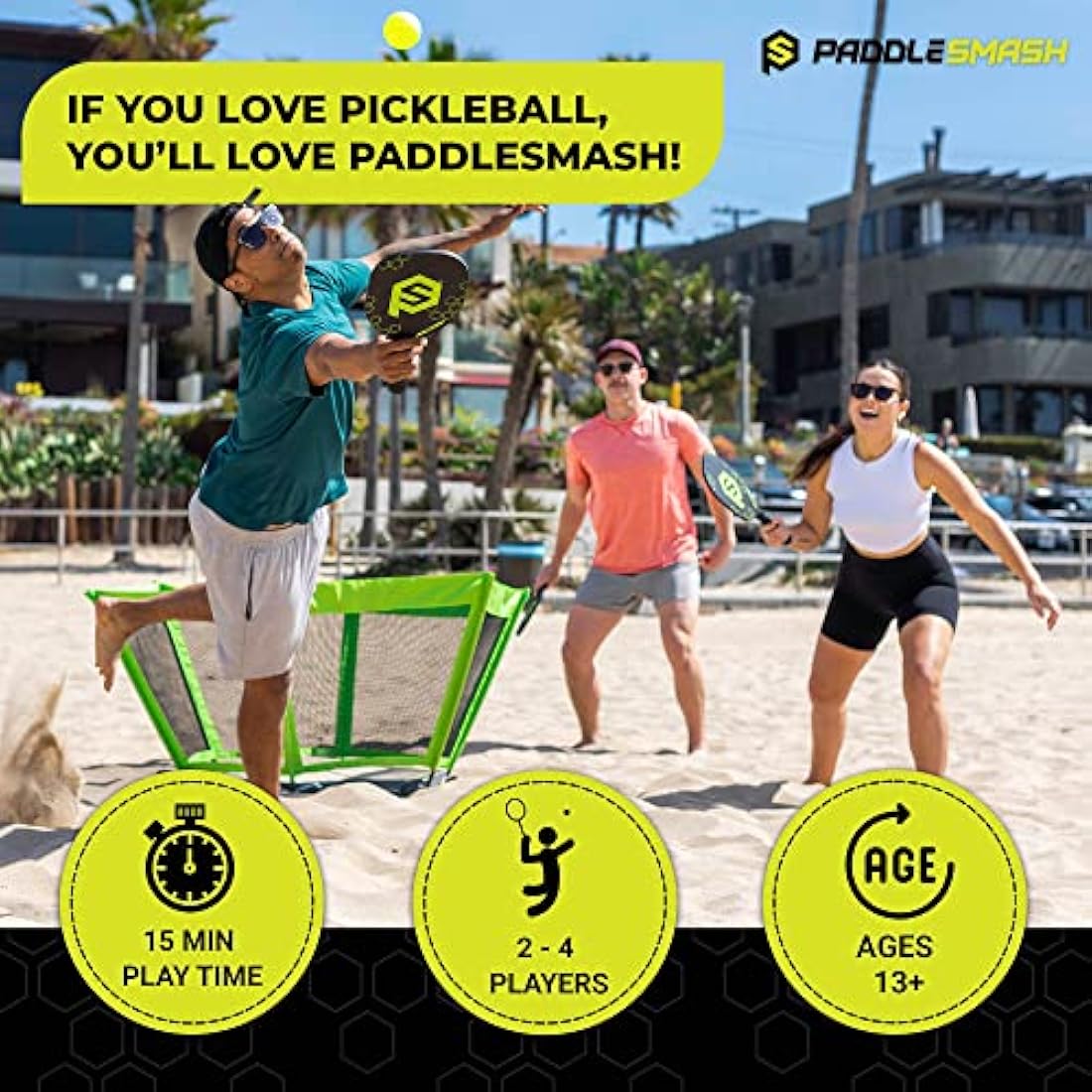 PaddleSmash Outdoor Game Set – Pickleball & Roundnet Fusion Kit