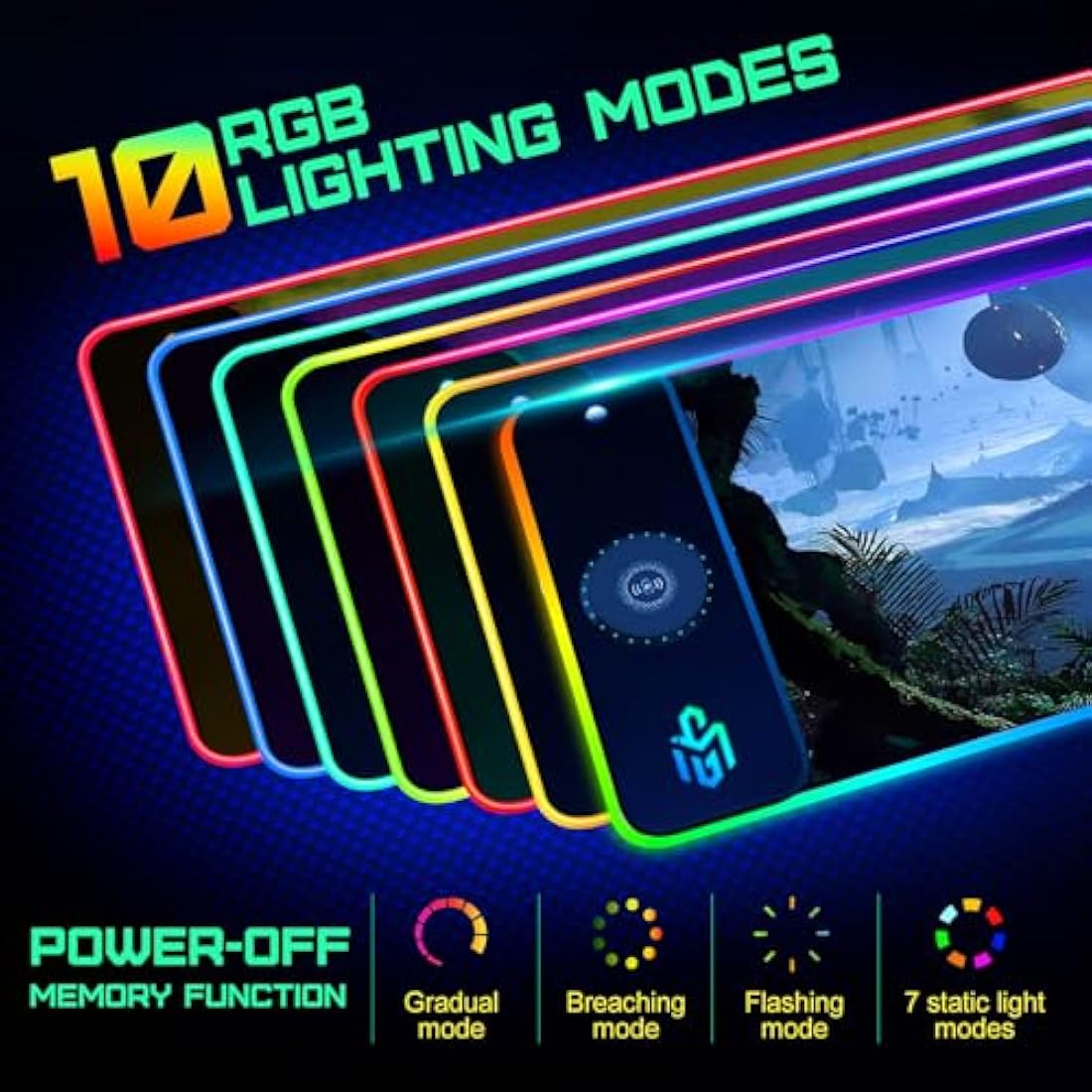 GIM RGB Gaming Mouse Pad | 15W Wireless Charging XXL LED Desk Mat