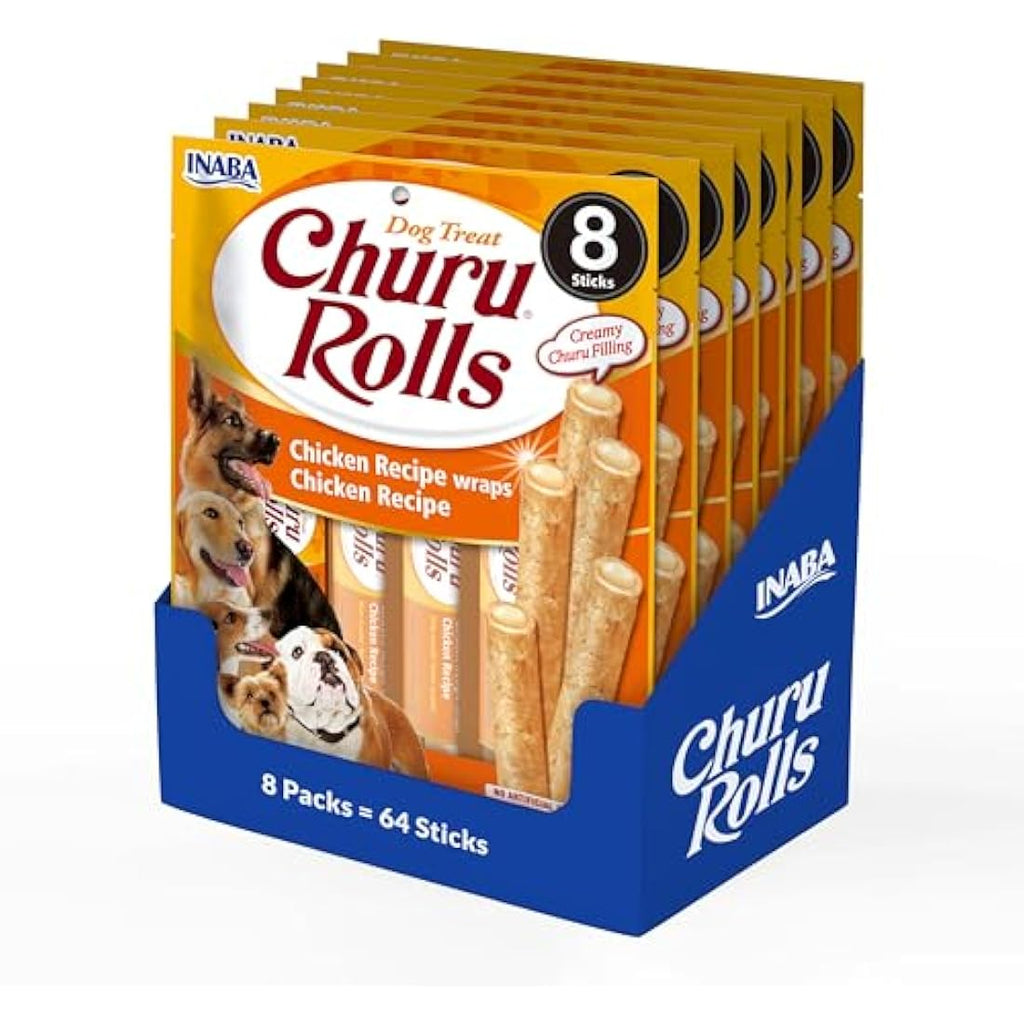 Inaba Churu Bites Chicken Dog Treats – Grain-Free Healthy Snacks (8 Pack)
