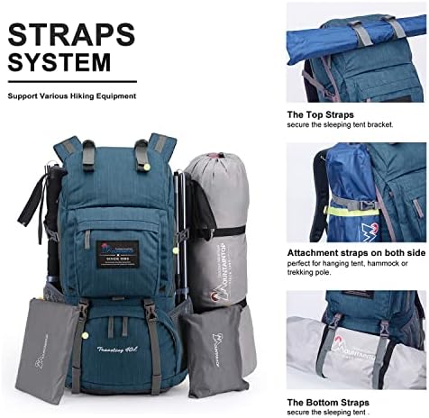 MOUNTAINTOP 40L Hiking Backpack | Water Resistant Trekking Rucksack