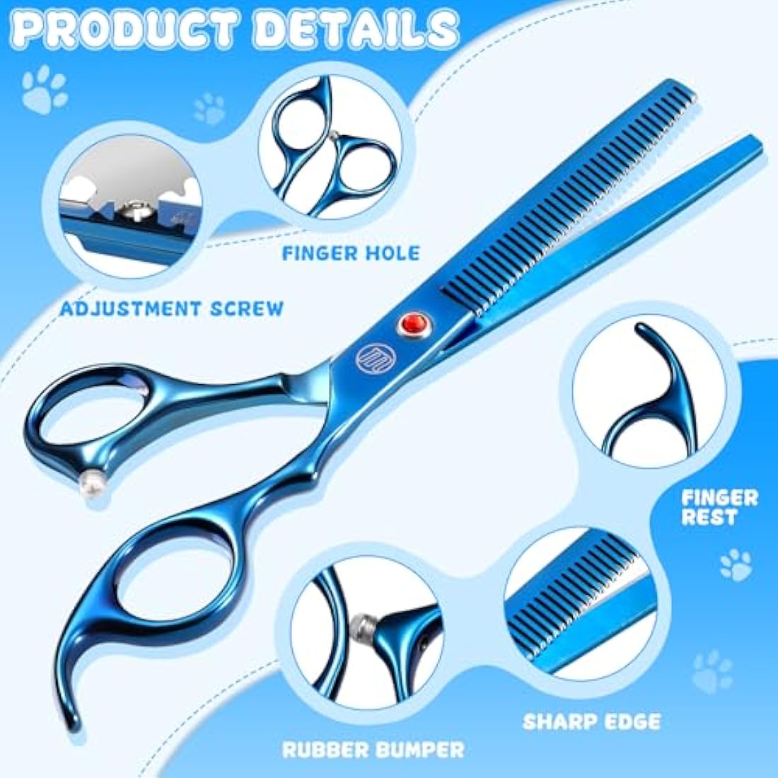 Moontay 8-in-1 Dog Grooming Scissors Set | 440C Stainless Steel Kit