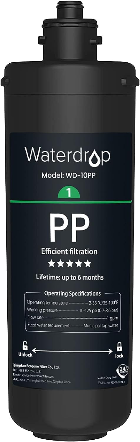 Waterdrop WD-10PP Under Sink Water Filter Replacement for TSA & TSB