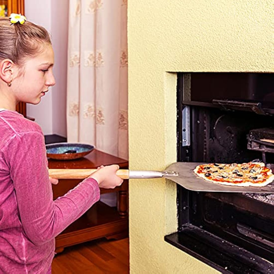 Sinbury 5-Piece Pizza Peel Set – 12 Inch Aluminum Paddle & Rocker Cutter